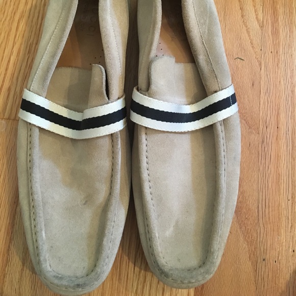 tan suede driving shoes
